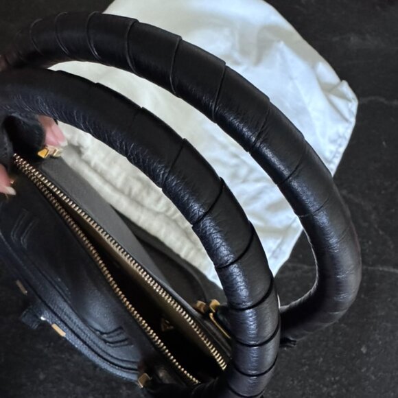 Chloe "Marcie" satchel bag in shiny calfskin leather - Picture 7 of 8